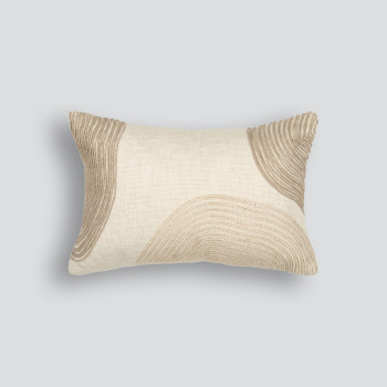 Ollo Amber Cushion - Feather Inner, Ivory
