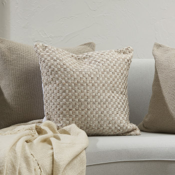 Ollo Pearce Outdoor Cushion - Poly Inner, Taupe/Ivory