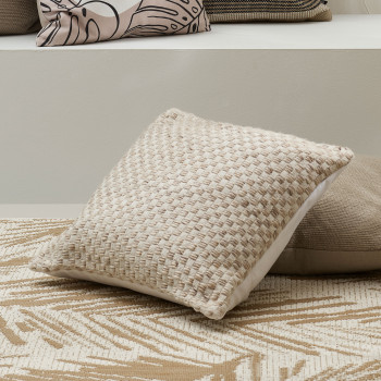Ollo Pearce Outdoor Cushion - Poly Inner, Taupe/Ivory