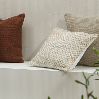 Ollo Pearce Outdoor Cushion - Poly Inner, Taupe/Ivory