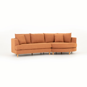 Neve Chaise Sofa, Rust