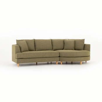 Neve Chaise Sofa, Green