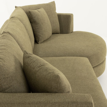 Neve Chaise Sofa, Green