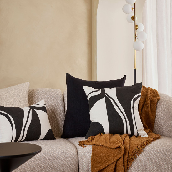Ollo Astrid Feather Inner Cushion, White/Black