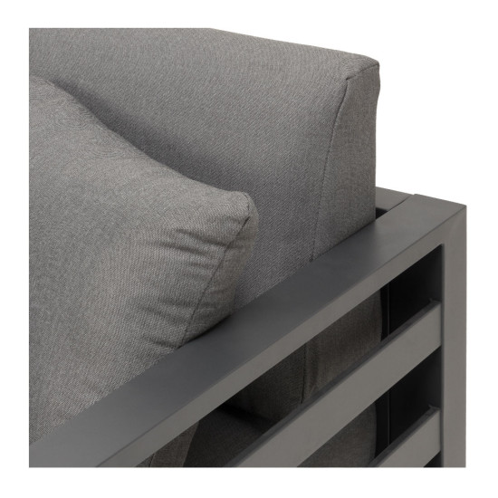 Venus Outdoor 3 Seater Sunlounger, Gunmetal