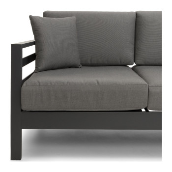 Venus Outdoor 3 Seater Sunlounger, Gunmetal