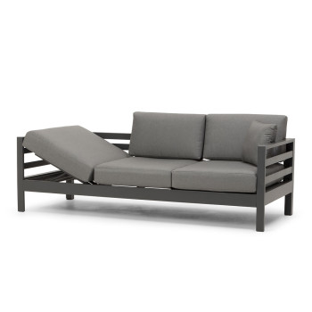 Venus Outdoor 3 Seater Sunlounger, Gunmetal