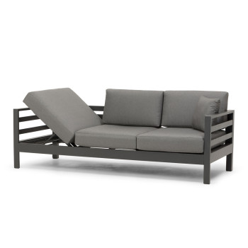 Venus Outdoor 3 Seater Sunlounger, Gunmetal