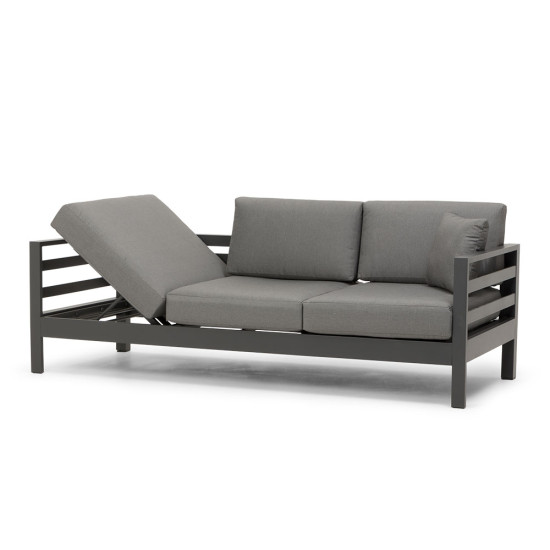Venus Outdoor 3 Seater Sunlounger, Gunmetal