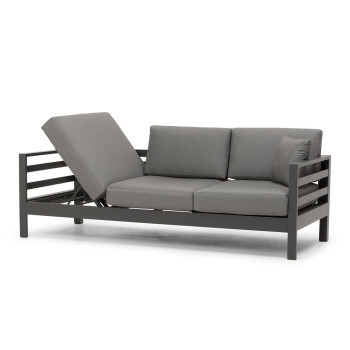 Venus Outdoor 3 Seater Sunlounger, Gunmetal