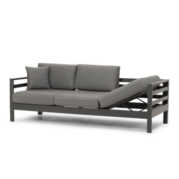 Venus Outdoor 3 Seater Sunlounger, Gunmetal