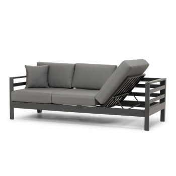 Venus Outdoor 3 Seater Sunlounger, Gunmetal