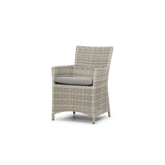 Capri Outdoor Dining Chair, Grey/White