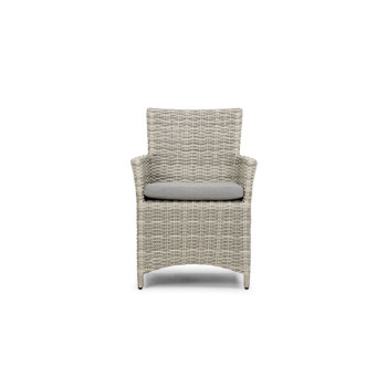 Capri Outdoor Dining Chair, Grey/White