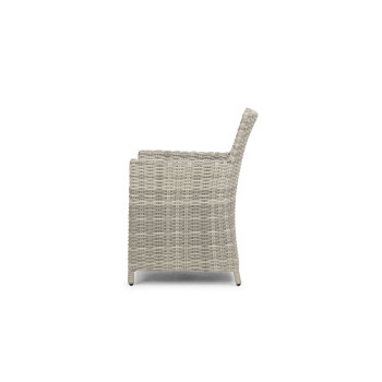 Capri Outdoor Dining Chair, Grey/White