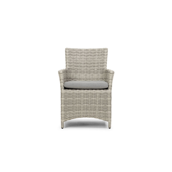 Capri Outdoor Dining Chair, Grey/White