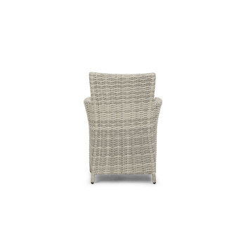 Capri Outdoor Dining Chair, Grey/White