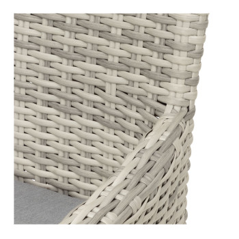 Capri Outdoor Dining Chair, Grey/White