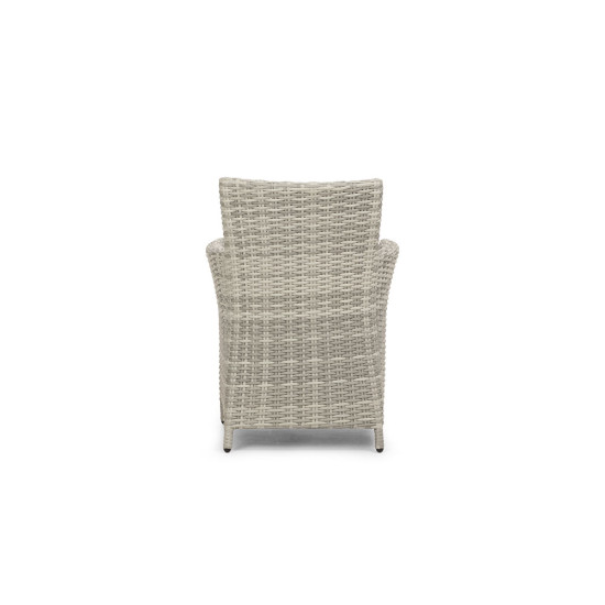 Capri Outdoor Dining Chair, Grey/White