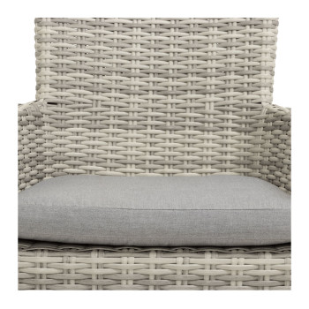 Capri Outdoor Dining Chair, Grey/White