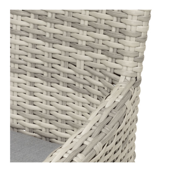 Capri Outdoor Dining Chair, Grey/White