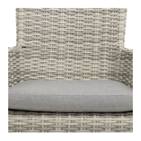 Capri Outdoor Dining Chair, Grey/White
