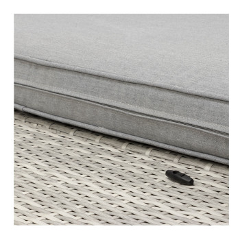 Capri Outdoor Daybed, Grey/White