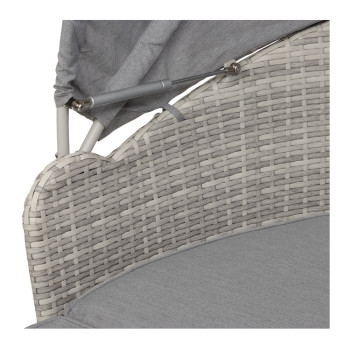 Capri Outdoor Daybed, Grey/White