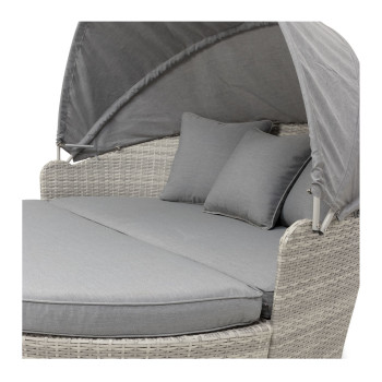 Capri Outdoor Daybed, Grey/White