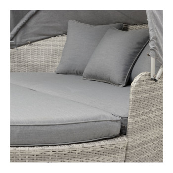 Capri Outdoor Daybed, Grey/White