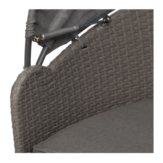 Capri Outdoor Daybed, Gunmetal