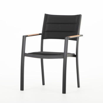 Tenerife Outdoor Dining Chair, Black