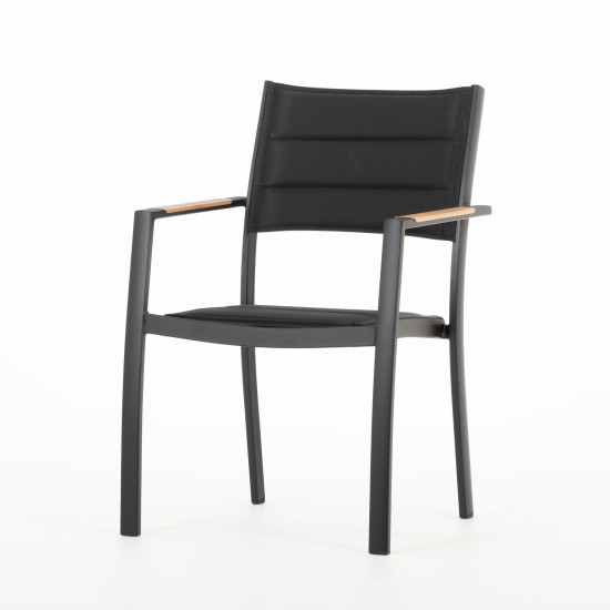 Tenerife Outdoor Dining Chair, Black