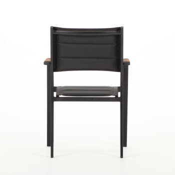 Tenerife Outdoor Dining Chair, Black