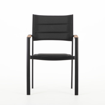 Tenerife Outdoor Dining Chair, Black