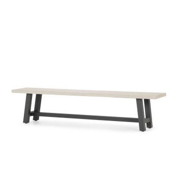 Capri GRC Outdoor Bench Seat - W200, Gunmetal