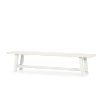 Capri GRC Outdoor Bench Seat - W200, White