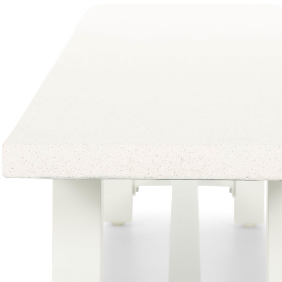 Capri Crossbar GRC Outdoor Bench Seat 200cm, White