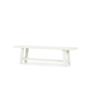 Capri GRC Outdoor Bench Seat - W160, White