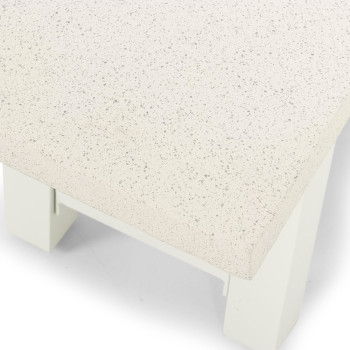 Capri GRC Outdoor Bench Seat - W160, White