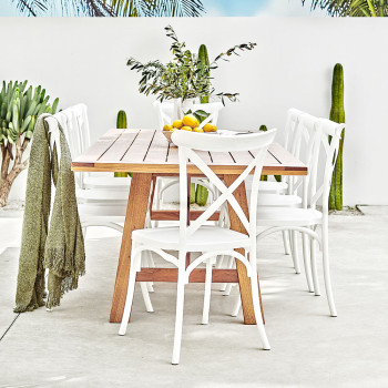 Maddox Outdoor Dining Chair, White