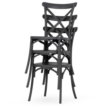 Maddox Outdoor Dining Chair, Charcoal