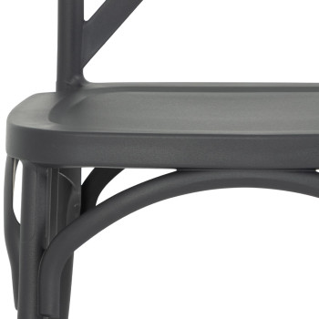 Maddox Outdoor Dining Chair, Charcoal