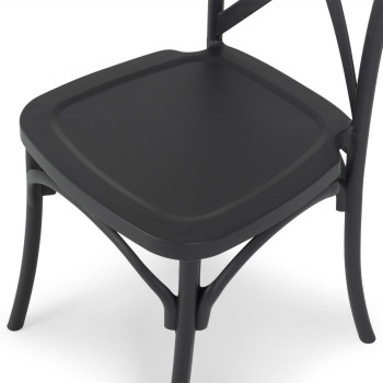 Maddox Outdoor Dining Chair, Charcoal