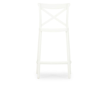 Maddox Outdoor Barstool, White