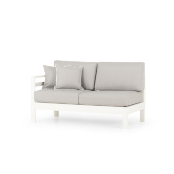 Venus Outdoor Modular 2 Seater 1 Arm LHF KD, White