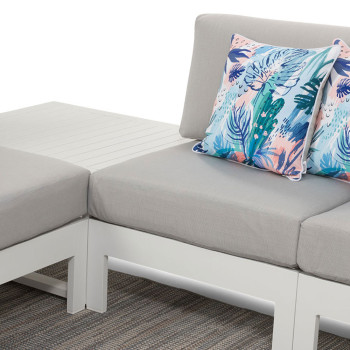 Venus Outdoor Modular One Seater No Arm KD, White