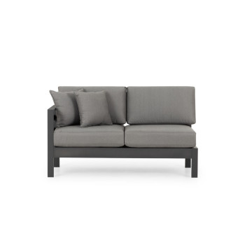 Venus Outdoor Modular 2 Seater 1 Arm LHF KD, Gunmetal