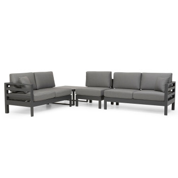 Venus Outdoor Modular One Seater No Arm KD, Gunmetal