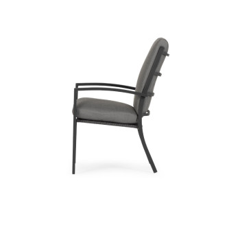 Inca II Outdoor Dining Chair, Gunmetal